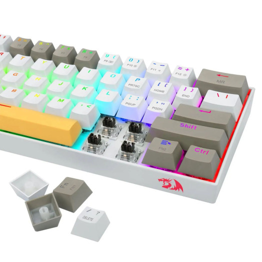 Механічна клавіатура Redragon Draconic PRO K530 Brown Switch White/Grey