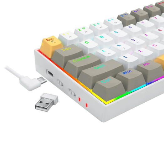 Механічна клавіатура Redragon Draconic PRO K530 Brown Switch White/Grey