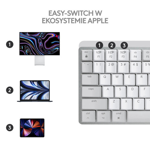 Механічна міні-клавіатура Logitech MX для Mac Gray