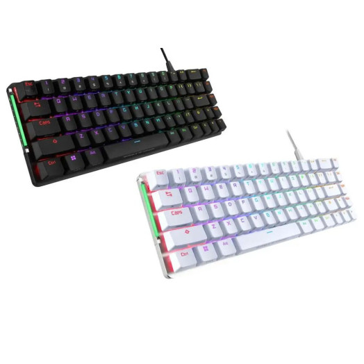 Червона біла механічна клавіатура ASUS ROG Falchion NX