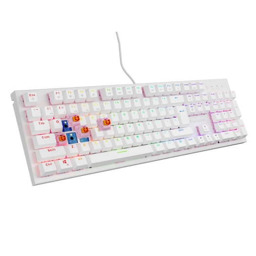 Механічна клавіатура Genesis Thor 303 RGB Outemu Peach Silent White