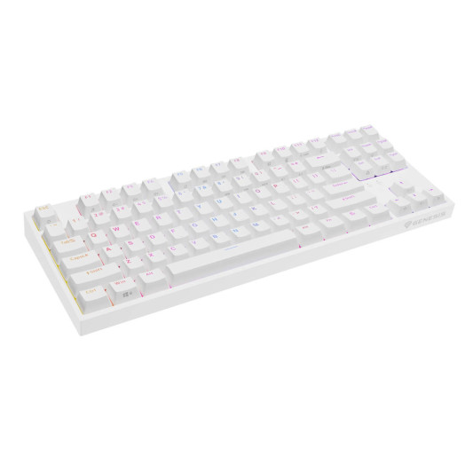 Механічна клавіатура Genesis Thor 404 TKL US RGB Kailh Box Brown V2 White