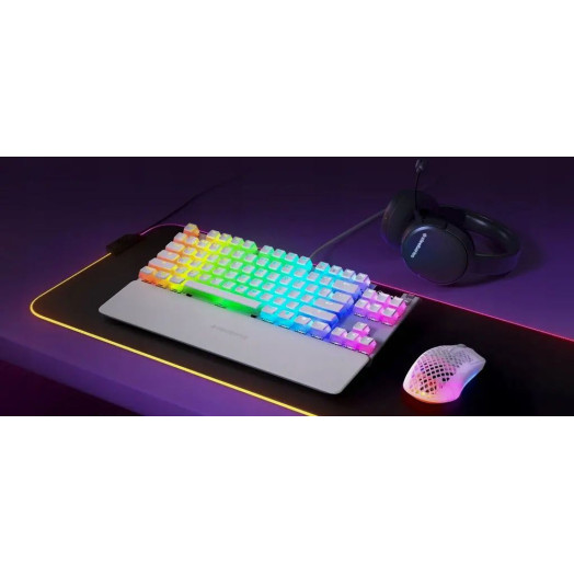 Механічна клавіатура SteelSeries Apex 7 TKL Ghost QX2 RGB Red White