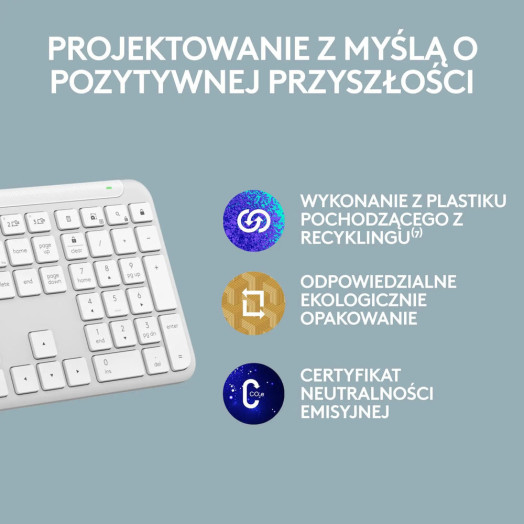 Мембранна клавіатура Logitech Signature Slim K950 біла