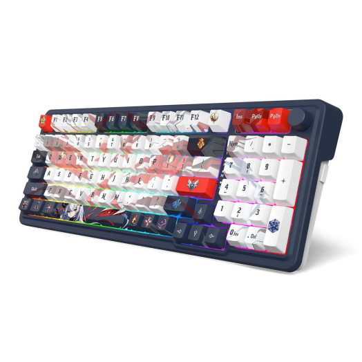 Синя та біла механічна клавіатура Redragon K686AK RGB PRO EISA