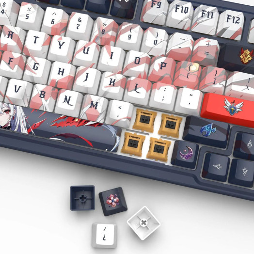Синя та біла механічна клавіатура Redragon K686AK RGB PRO EISA