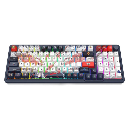 Синя та біла механічна клавіатура Redragon K686AK RGB PRO EISA