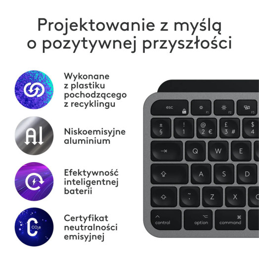 Мембранна клавіатура Logitech MX Keys S для Mac Graphite
