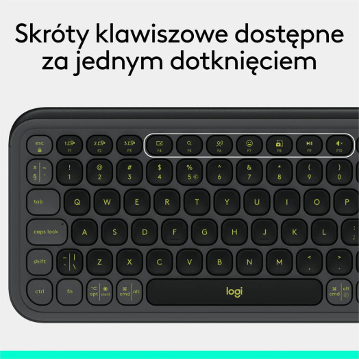 Logitech POP Icon Keys Membrane Keyboard Graphite