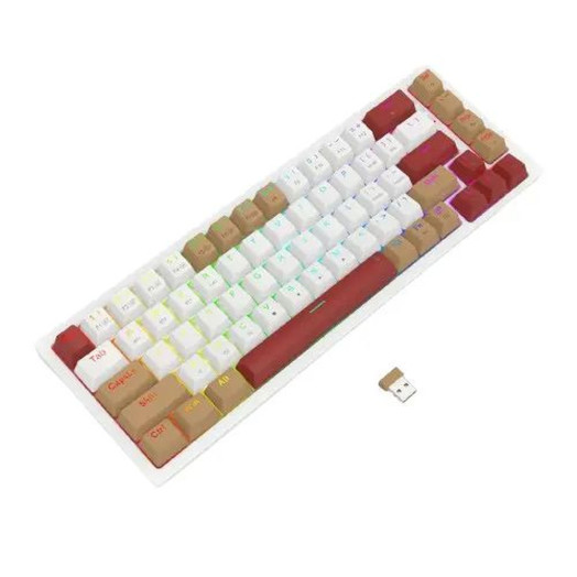 Redragon Rammus K677 Pro Brown Switch Mechanical Keyboard білий/коричневий
