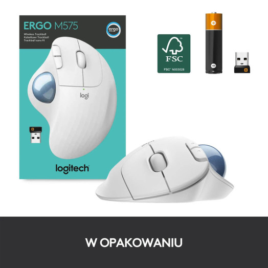 Миша Logitech ERGO M575 Біла