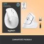 Logitech Lift Mouse Right-handed White