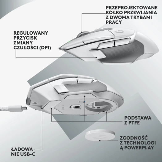Ігрова миша Logitech G502 X Lightspeed біла