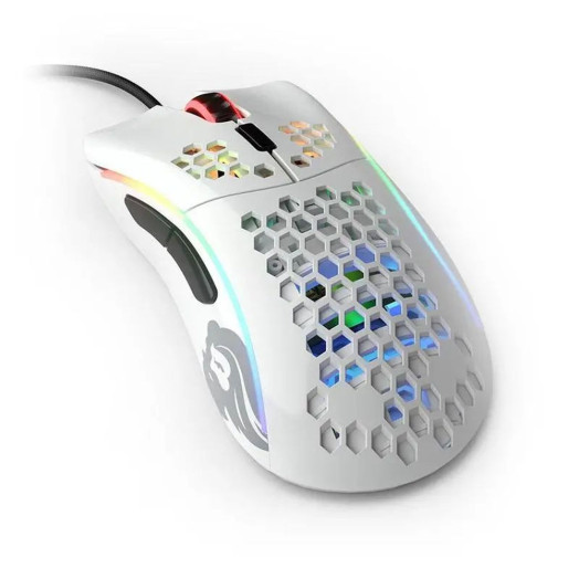Glorious Model D Minus Glossy White Gaming Mouse