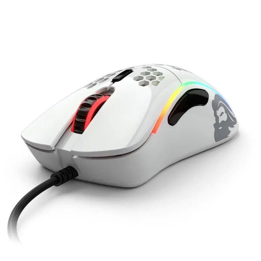 Glorious Model D Minus Glossy White Gaming Mouse
