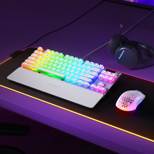 SteelSeries Apex 7 TKL Ghost QX2 RGB Red + Aerox 3 Wireless Ghost Bundle