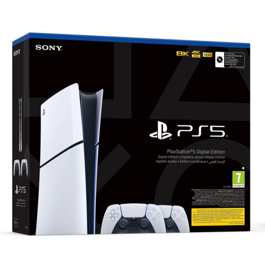 Sony PlayStation 5 Digital Slim D Chassis (PS5) 1TB Console + White Pad