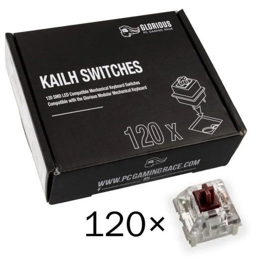Glorious Kailh Speed Copper Switch 120шт. Прозорий