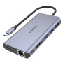 Док-станція Unitek D1056A, USB-C, 2x USB 3.1, HDMI, DP, RJ45, SD Reader