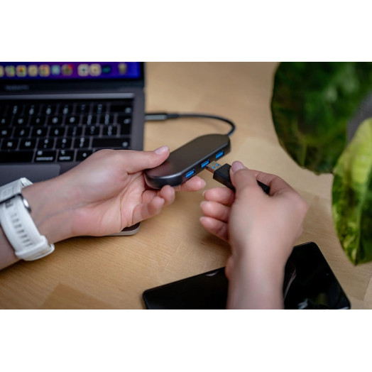 USB-концентратор Newell 7 в 1, сірий
