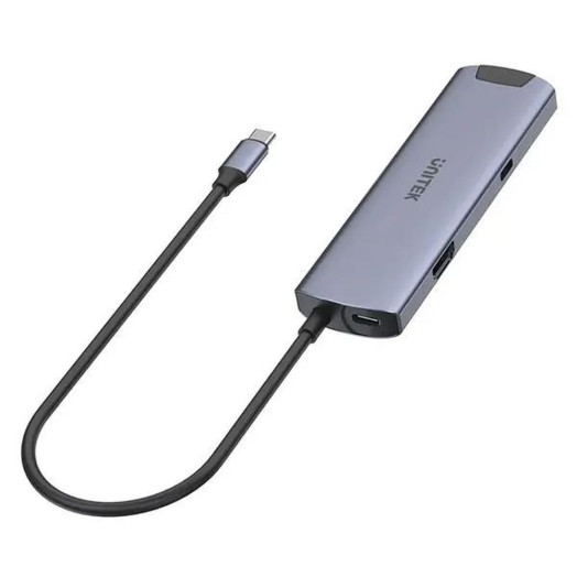 Концентратор USB Unitek H1112F USB-C PD100W RJ-45 5Gbps Grey