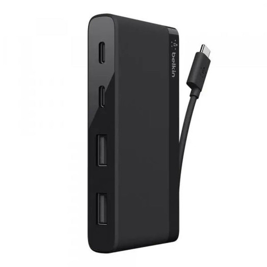 Belkin F4U090BTBLK USB Hub Travel, 2x USB-A, 2x USB-C Black