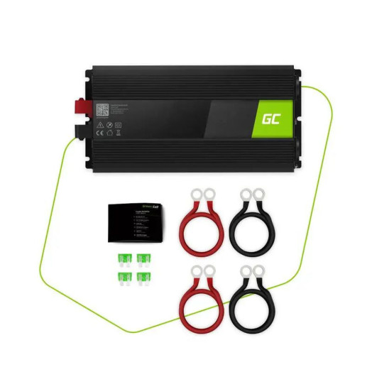 Перетворювач Green Cell INV25 12 В до 230 В 1500 Вт/3000 Вт, модифікована синусоїда