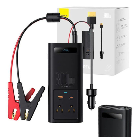 Перетворювач Baseus C00337600111-00, 300W, 24V, CN/EU Чорний