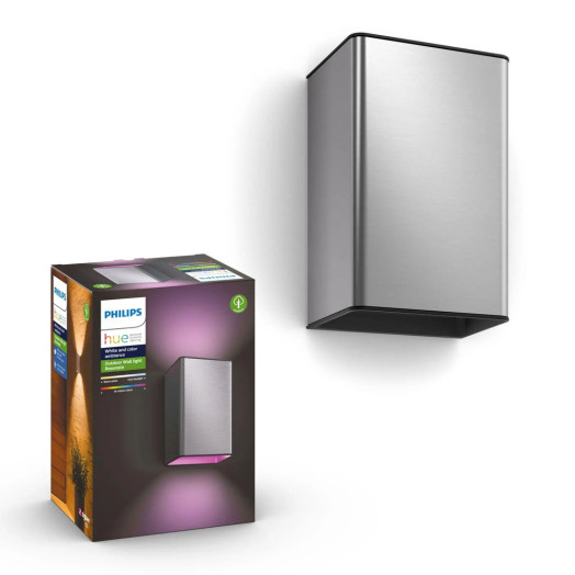Зовнішній настінний світильник Philips Hue White і Color Ambiance Resonate Silver