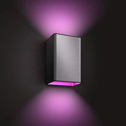 Зовнішній настінний світильник Philips Hue White і Color Ambiance Resonate Silver