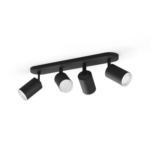 Philips Hue White and Color Ambiance Fugato Quadruple Black Spot Light