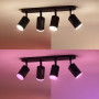 Philips Hue White and Color Ambiance Fugato Quadruple Black Spot Light
