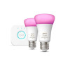 Philips Hue White and Colour Ambiance LED лампа E27 2шт + перемичка