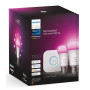 Philips Hue White and Colour Ambiance LED лампа E27 2шт + перемичка