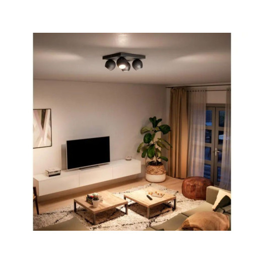 Philips Hue White Ambiance Buckram Spot Light 929003048301 Чорний