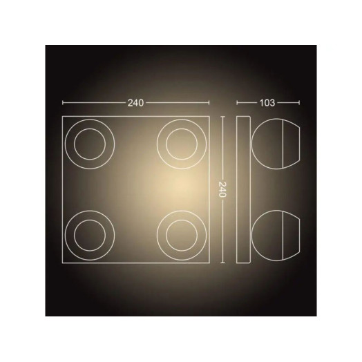 Philips Hue White Ambiance Buckram Spot Light 929003048301 Чорний