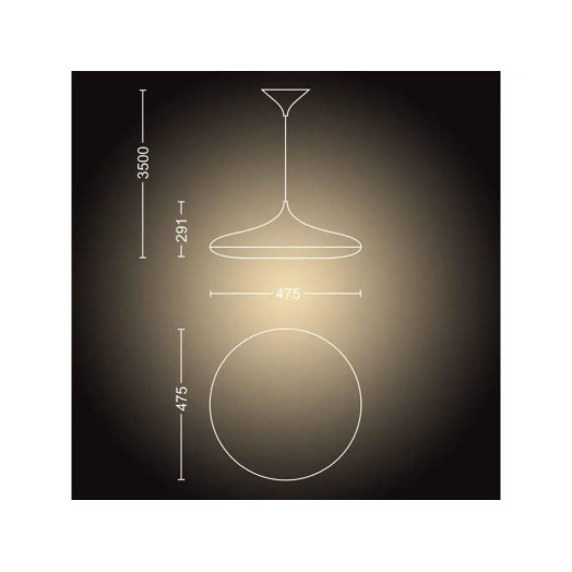 Підвісний світильник Philips Hue White Ambiance Cher 929003054201 Білий