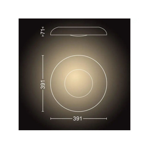 Philips Hue White Ambiance Still 929003055401 Срібний стельовий світильник