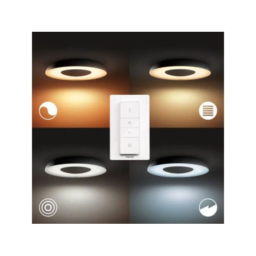 Philips Hue White Ambiance Still Ceiling Light 929003055501 Чорний