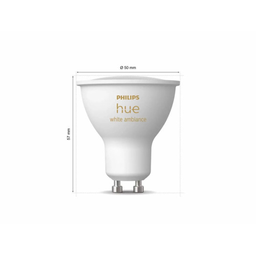Philips Hue White Ambiance GU10 LED лампочка 3шт.