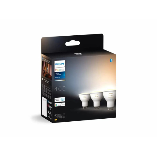 Philips Hue White Ambiance GU10 LED лампочка 3шт.