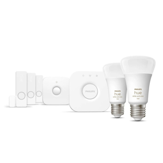 Захищений стартовий комплект системи сигналізації Philips Hue із контактними датчиками