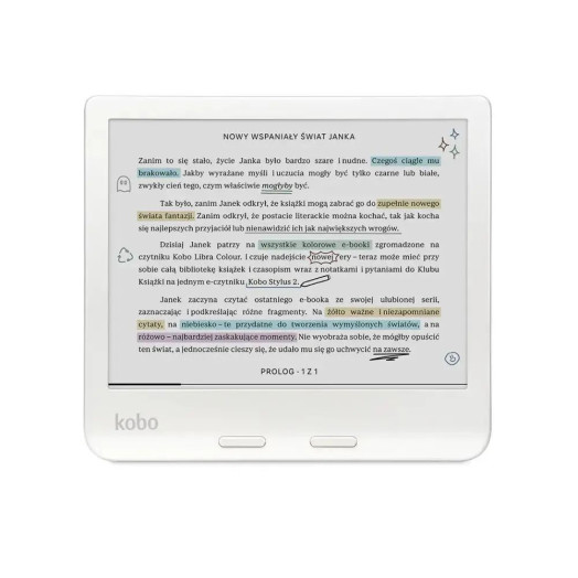 Пристрій для читання електронних книг Kobo Libra Color 7" 32 ГБ, WiFi, Bluetooth, білий