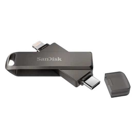 PenDrive SanDisk iXpand Luxe 256GB USB Type C / Lightning Silver-Black