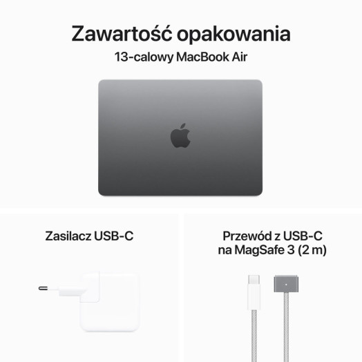 Apple MacBook Air 2024 13.6" M3 8GB RAM 512GB Disk macOS Space Gray