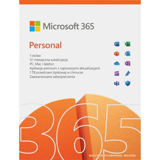 Microsoft 365 Personal PL BOX 1 користувач/1 рік