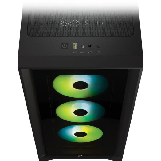 Чорний корпус Corsair iCUE 4000X RGB TG