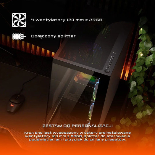Чохол Krux Exo ARGB чорний