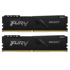 Оперативна пам'ять Kingston FURY Beast DDR4 64 ГБ (2 x 32 ГБ) 3600 CL18 чорного кольору
