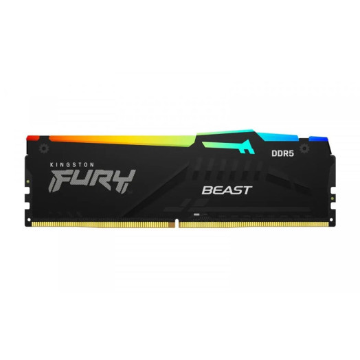 Пам'ять Kingston FURY Beast RGB DDR5 64 ГБ (4 x 16 ГБ) 5600 CL40 Black RAM